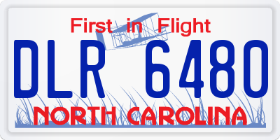 NC license plate DLR6480