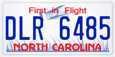 NC license plate DLR6485