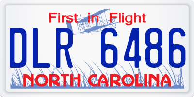 NC license plate DLR6486