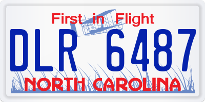 NC license plate DLR6487