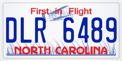 NC license plate DLR6489