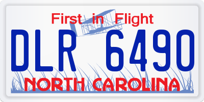 NC license plate DLR6490