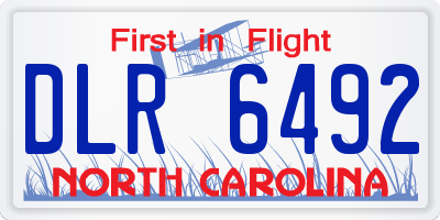 NC license plate DLR6492