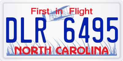NC license plate DLR6495