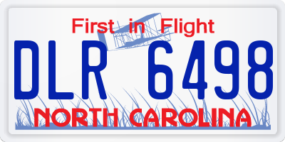 NC license plate DLR6498