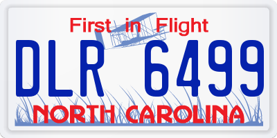 NC license plate DLR6499
