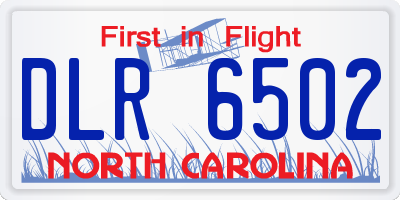 NC license plate DLR6502