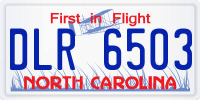 NC license plate DLR6503