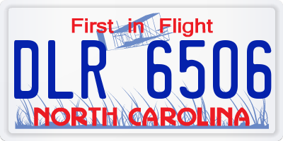 NC license plate DLR6506