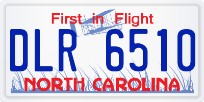 NC license plate DLR6510
