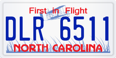 NC license plate DLR6511