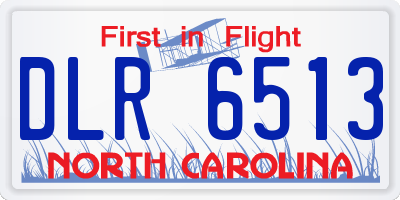 NC license plate DLR6513
