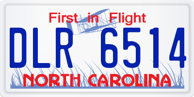 NC license plate DLR6514