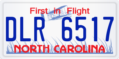 NC license plate DLR6517