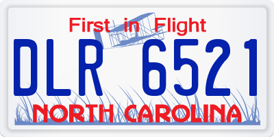 NC license plate DLR6521