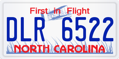 NC license plate DLR6522