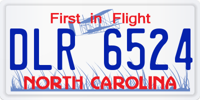 NC license plate DLR6524