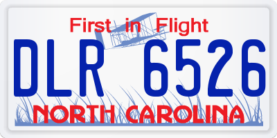 NC license plate DLR6526