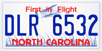 NC license plate DLR6532