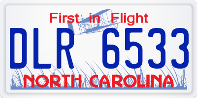 NC license plate DLR6533