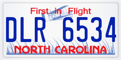 NC license plate DLR6534