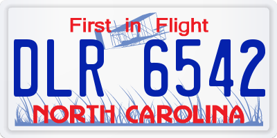 NC license plate DLR6542