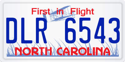 NC license plate DLR6543