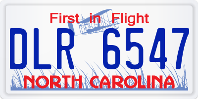 NC license plate DLR6547