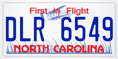 NC license plate DLR6549