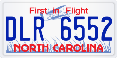 NC license plate DLR6552