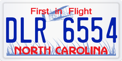 NC license plate DLR6554
