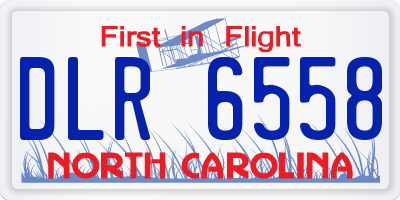 NC license plate DLR6558