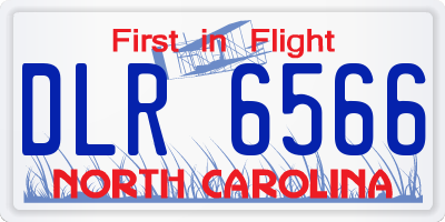NC license plate DLR6566