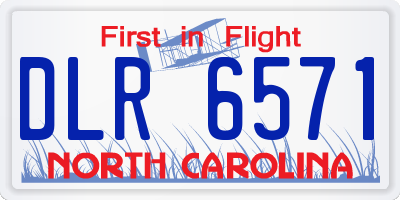 NC license plate DLR6571