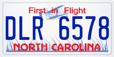 NC license plate DLR6578