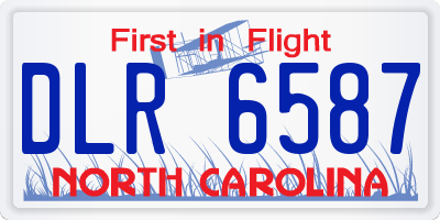 NC license plate DLR6587