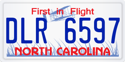 NC license plate DLR6597