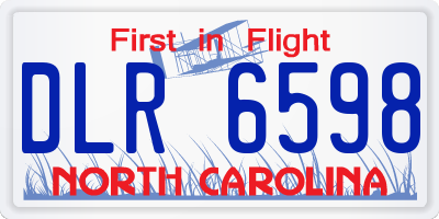NC license plate DLR6598