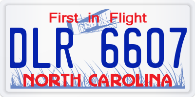 NC license plate DLR6607
