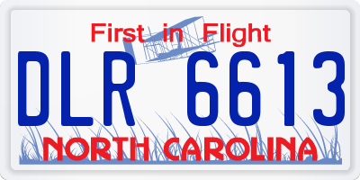 NC license plate DLR6613