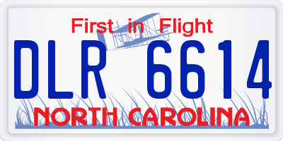 NC license plate DLR6614