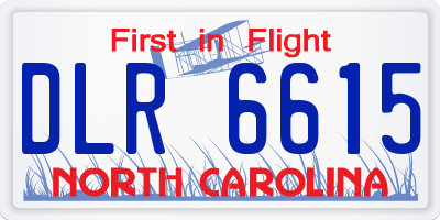 NC license plate DLR6615
