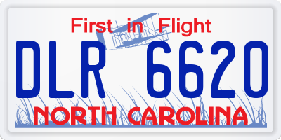 NC license plate DLR6620