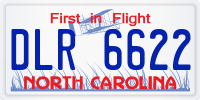 NC license plate DLR6622