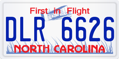 NC license plate DLR6626