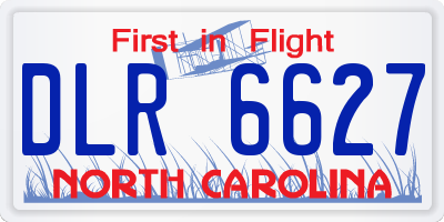 NC license plate DLR6627