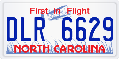 NC license plate DLR6629