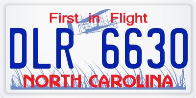 NC license plate DLR6630