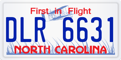 NC license plate DLR6631