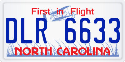 NC license plate DLR6633